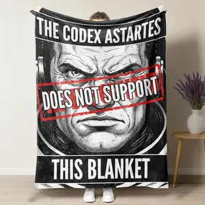 Funny Titus THE CODEX ASTARTES DOES NOT SUPPORT THIS BLANKET,Warhammer Themed Soft Warm Throw Blanket, Air-conditioned Room Blanket, Warm Nap Blanket for Home Office Travel Camping,Best Christmas Gifts