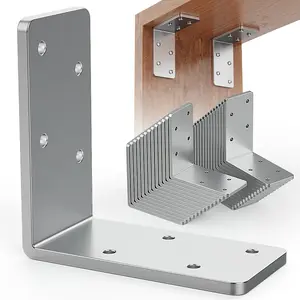 (26 Pcs) L Drackets Heavy Duty 90 Degree Angle Dracket Galvanized Corner Brace  Iron For Wood Shape Bracket 3"x3"metal Shelf Beams Framingfence--steel gift