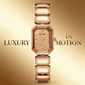 Square Gold Bracelet Watch for Women, Minimalist Dainty Watch for Small Wrist, Quartz