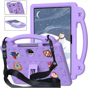 Compatible with Honor Pad 9 2023 12.1 inch Tablet Case, Kids Friendly Universal Lightweight Shockproof Protective Case with Shoulder Strap & Stand Handle