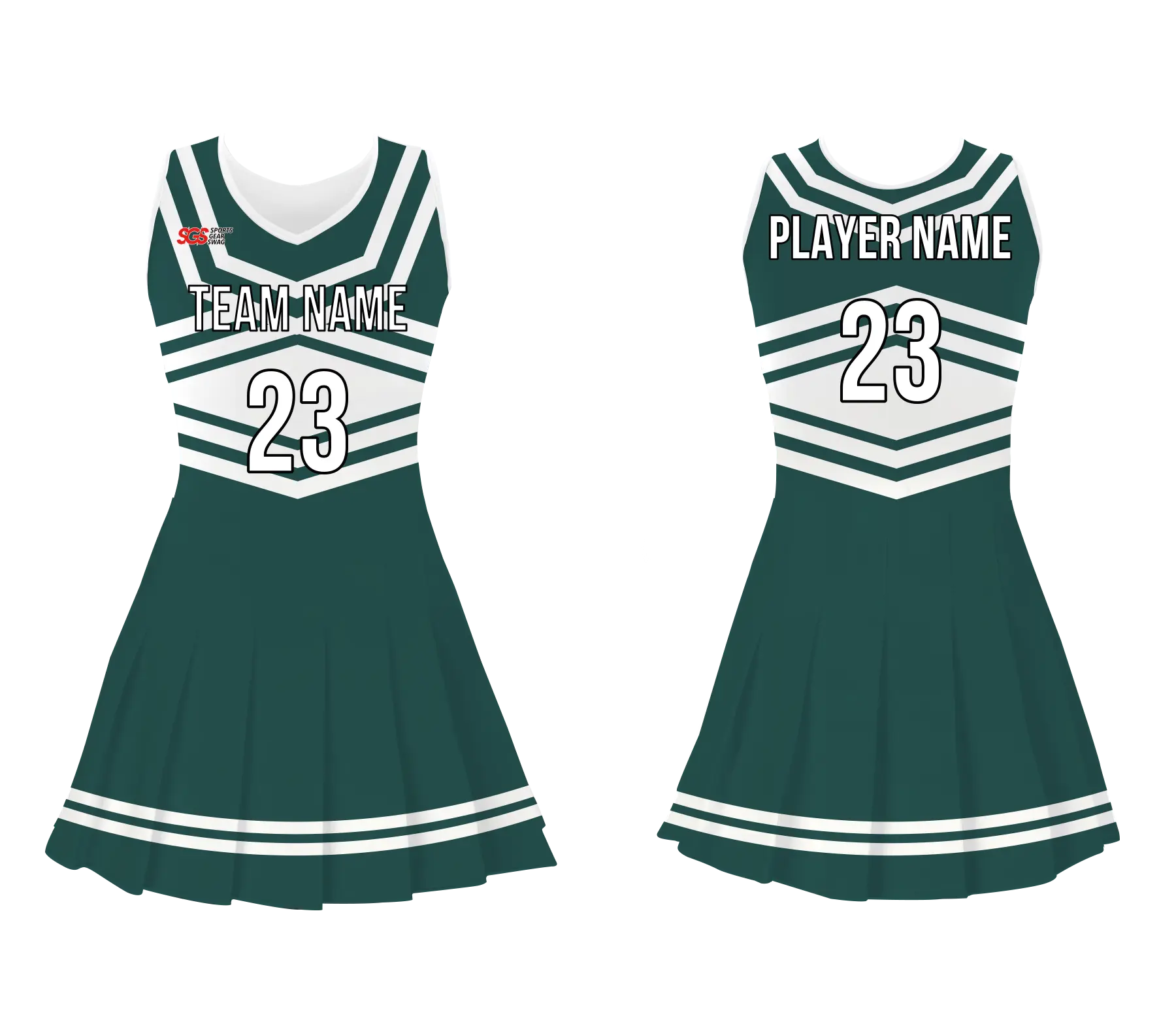 Custom Adult Youth Unisex Sleeveless Cheerleading Dress Chic in Stripes
