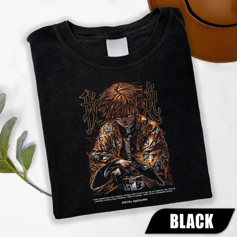 Youth & Adult Zenitsu T-Shirt, Lightning Breathing Shirt, Hashira Shirt, Demon Slayer Character Graphic Tee, Gift For Him, Gift For Her, Unisex Shirt, Anime Graphic Tees