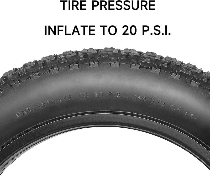 Hycline Fat Bike Replacement Tire: 20x4.0/26x4.0 Inch High-Performance Wear-Resistant Folding MTB Bicycle Tires, All-Terrain High-Density for Street or Trail Riding