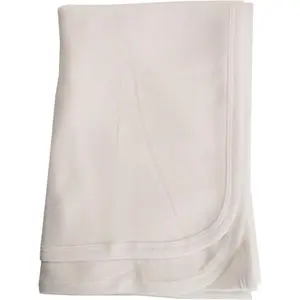 Bambini  White Interlock Receiving Blanket