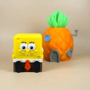 MTG Commander Deck Box Pineapple & SpongeBob Card Holders, Holds 100 Double Sleeved Cards