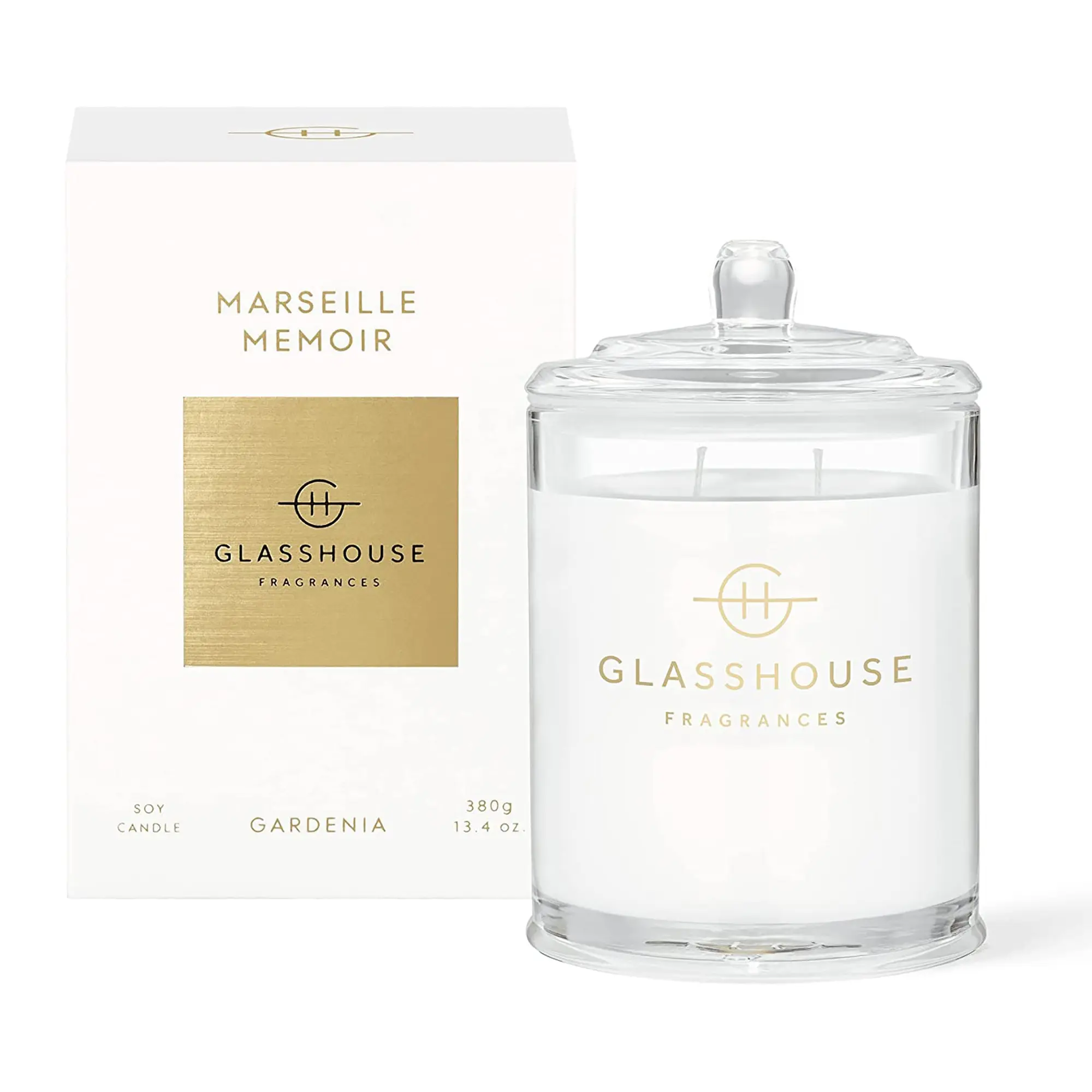 Glasshouse Fragrances - Marseille Memoir Scented Wax Aroma Deodorant Candle, Home Decor & Home Supplies Essential, Flower