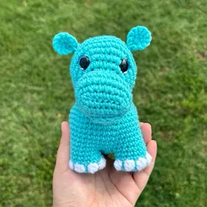 Hand Crocheted Hippo