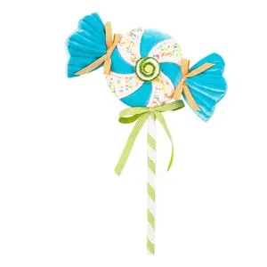 22 inch blue swirl candy wrapper pick