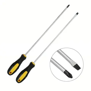 12Inch Long Slotted Cross Screwdriver Magnetic Screwdriver with Rubber Handle[Fall Deals]