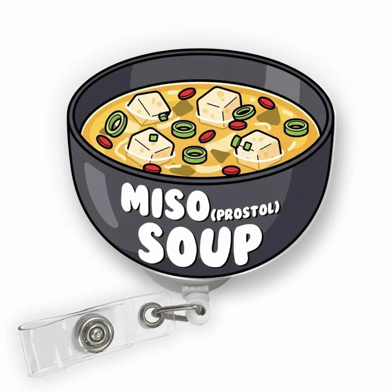 Misoprostol Soup Badge Reel - Labor & Delivery Nurse Acrylic Retractable ID Holder, OBGYN Gift OM8