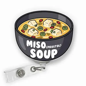 Misoprostol Soup Badge Reel - Labor & Delivery Nurse Acrylic Retractable ID Holder, OBGYN Gift OM8
