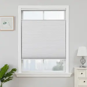 Top Bottom Cordless Window Blinds Blackout Honeycomb Cellular Shades for Indoor Windows No Drill No Tools Built-In Installation
