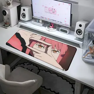 [Sale off up to 65%][Free Ship] Chainsaw Man Desk Mat Anime Gaming Mouse Pad Manga Office Gift Desk Decor Anime Desk Accessories