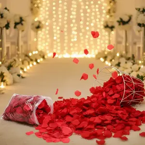 Simulated Artificial Rose Petal, 1000pcs Creative DIY Spring Decorative Fake Flower, Romantic Decoration Supplies for Festival Wedding Birthday Party and Banquet, Ornaments