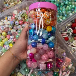 Bead Jar 1000ml of Assorted Colors Beads Mix 1000ml Bead Jar for Crafting and Jewelry Making