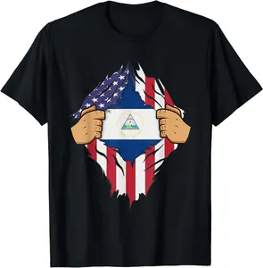 100% Cotton Fashion Garment NICARAGUAN FLAG NICARAGUA Men Women Kids Gift T-Shirt
