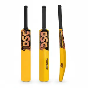DSC Phoenix Plastic Cricket Bat - Ideal for Tennis and GullY/Turf Cricket Bat, Color - Yellow