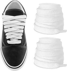 10MM Shoelaces for  Old Skool Classic Skate Shoes, 3/8" Wide Flat  Athletic Shoe Laces Replacement Strings