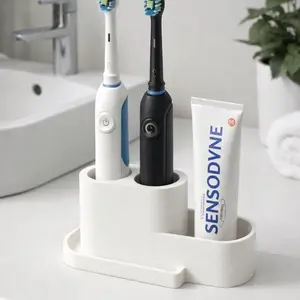 Electric toothbrush holder, bathroom storage base, bathroom toiletries storage box