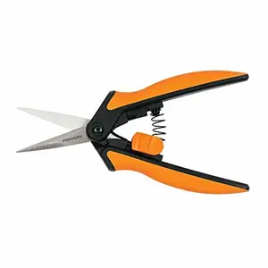 Fiskars Softouch Micro-Tip Pruning Snip, Non-Coated Blades, 6"