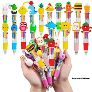 20pcs 4-In-1 Multicolor Ballpoint Pens Bulk, Retractable Multi Ink Pens, Novelty Writing Pens for Office Supplies School Use