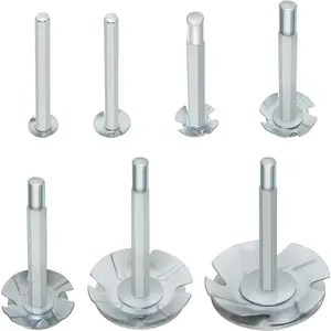 PVC Pipe Reamer,7 Pcs PVC Fitting Saver Kit for Removing Sch 40 From Hub,1/2 Inch, 3/4 Inch, 1 Inch, 1-1/2 Inch, 2 Inch, 3 Inch, 4 Inch PVC Socket Saver Set fits 1/2" Variable Speed Power