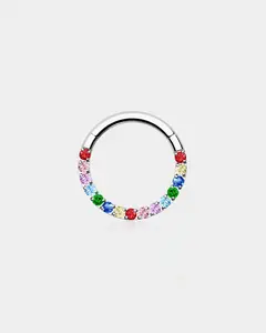 Colorful Front CZ Septum Daith Ring