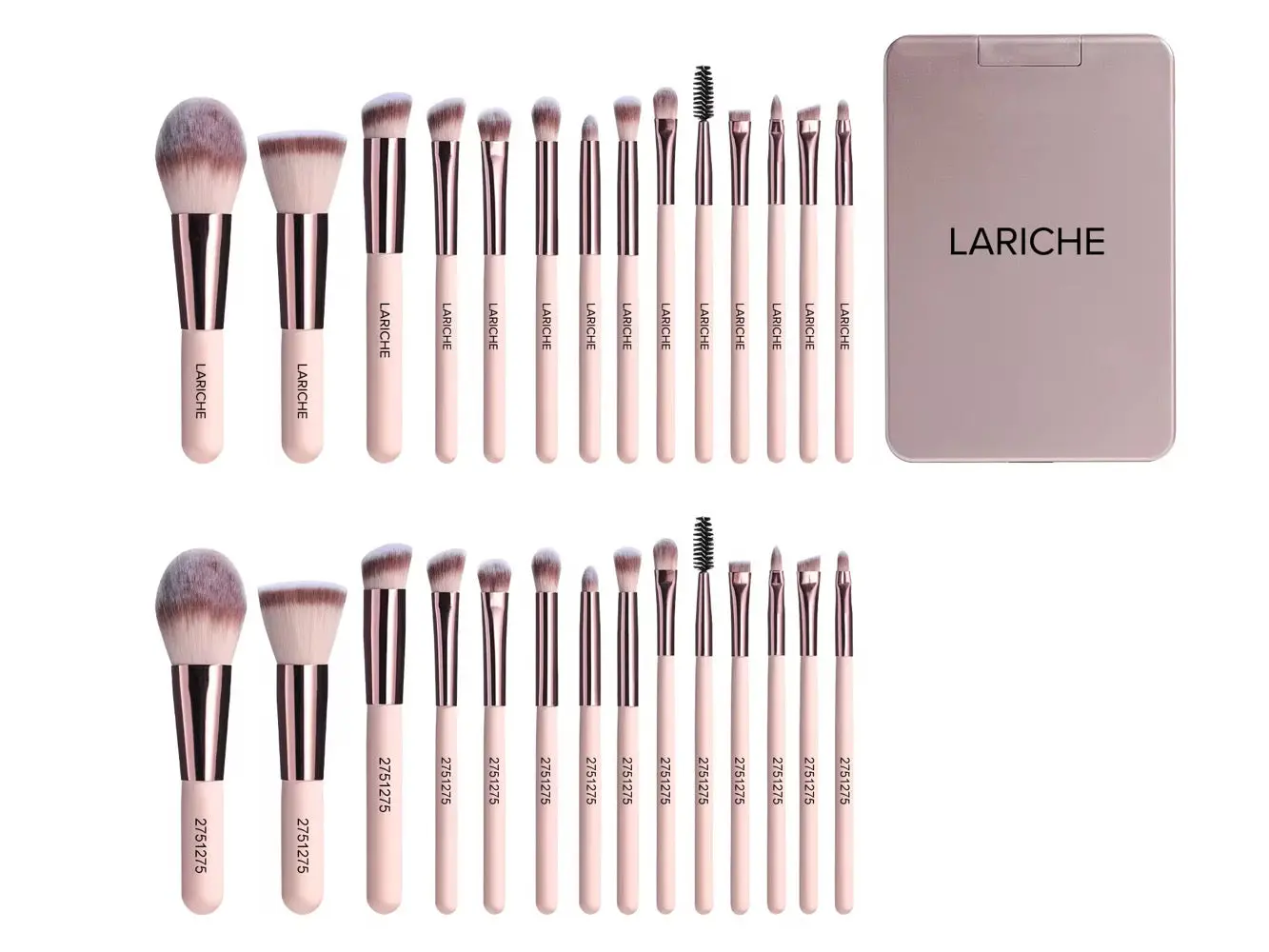 Beauty Coded Makeup Brush Set-Travel Case with Built-In Light-Up Mirror