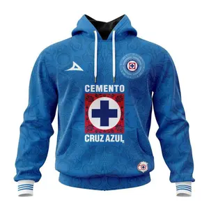 LIGA MX Cruz Azul Special 2024 Home Dia De Muertos Design 3D Hoodie - Hoodie Zip for Fans