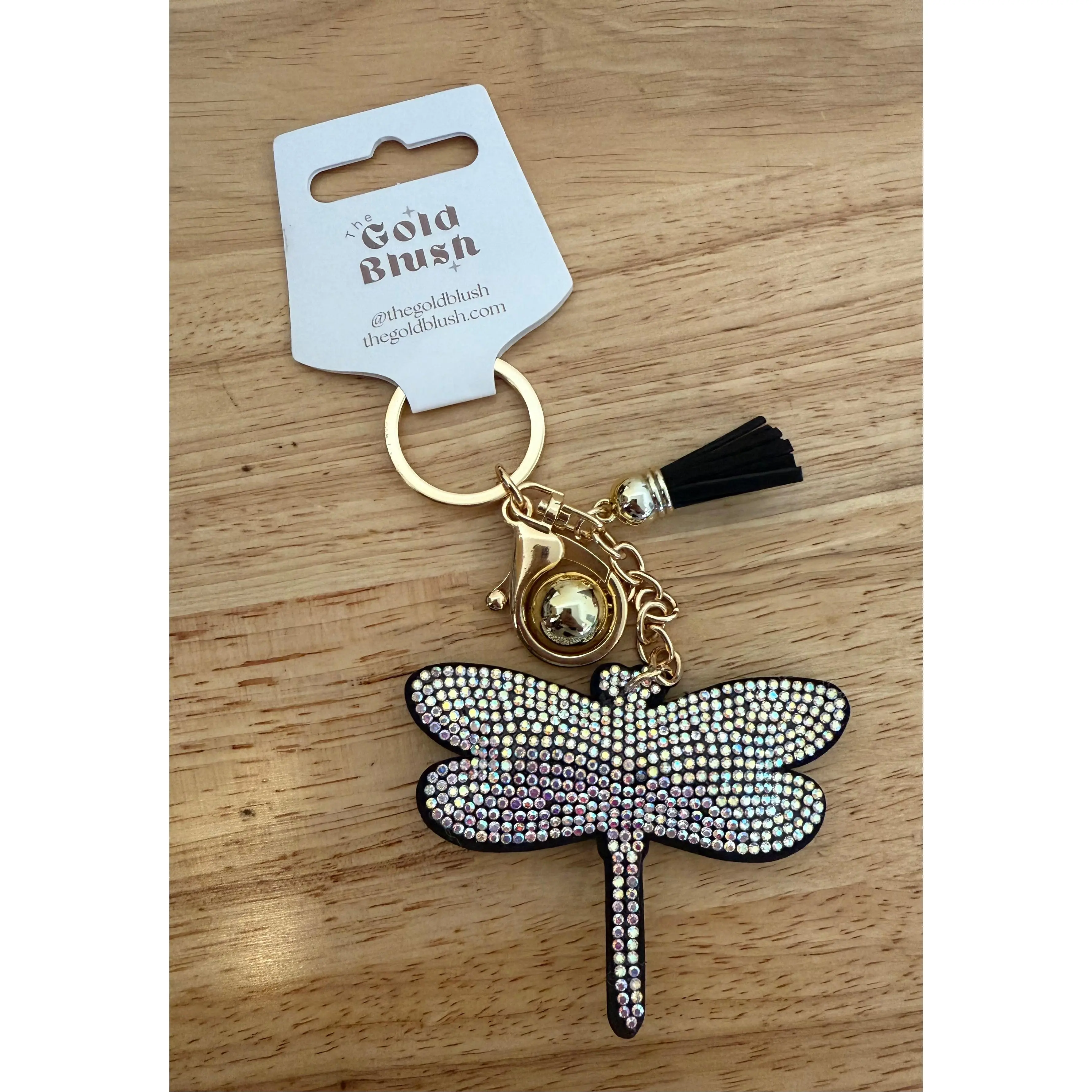 Silver and Black Dragonfly Gold Hardware