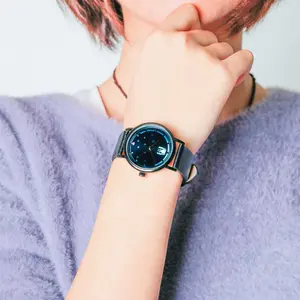 Lucky Stone Hatsune Miku Collectible Anime Watch 4cm Diameter 23.5cm Length Waterproof Leather Strap Officially Licensed Pixel Design