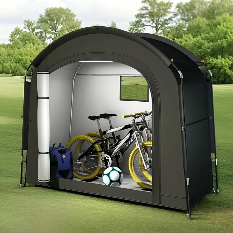 Outdoor bicycle tent, portable foldable bicycle canopy, suitable for 2-3 bicycles, made of thickened 210D Oxford fabric, a great storage tool for yard camping