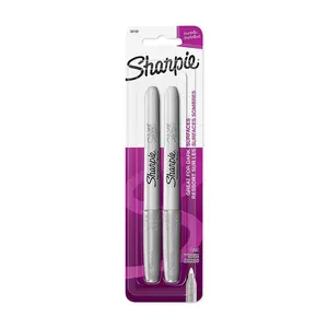 Sharpie  Metallic Fine Point Permanent Markers, Silver - 2 Count