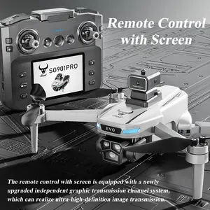 Screen Remote Control Dual HD Drone, 3.5 Inches Remote Control with Screen, 64G Memory Card and Card Reader, Brushless Motor, Intelligent Obstacle Avoidance, Optical Flow Hovering, Real-time Image Transmission, 360° Roll, Long Endurance, Headless Mode