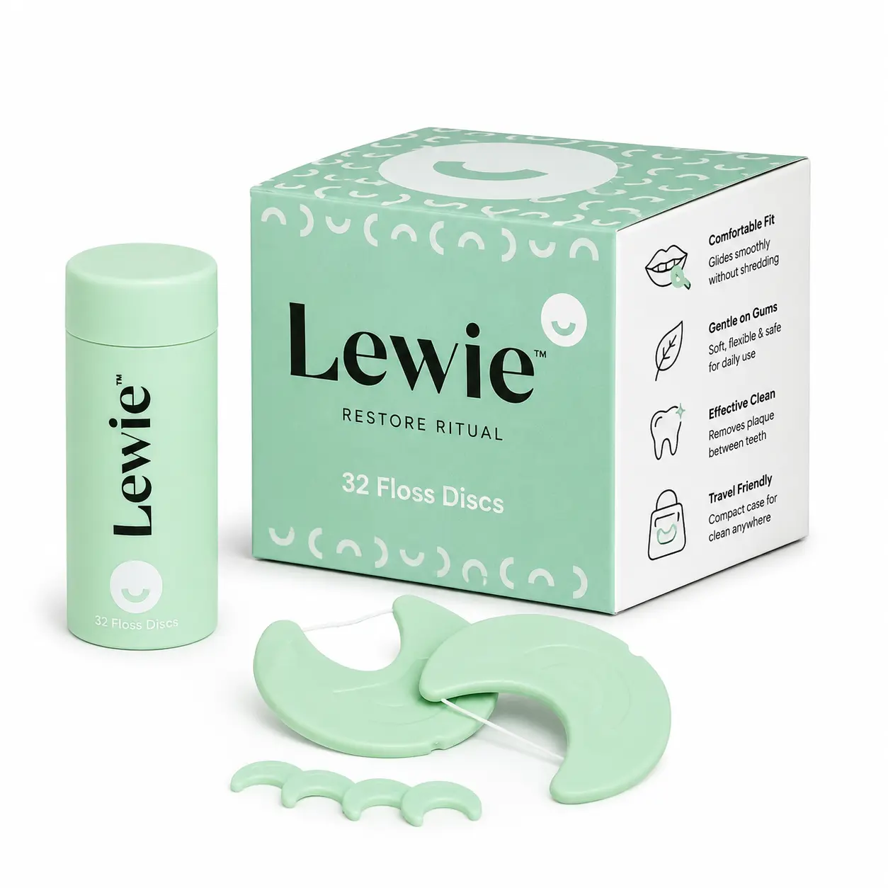 3 Pack of 32 Lewie Floss Discs - Elevate your Floss Pick for Months! :)