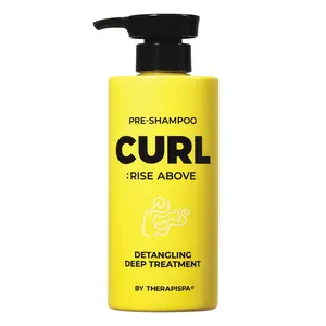 THERAPISPA Curl: Rise Above / Detangling Deep Treatment – Dimethicone, Dipropylene Glycol, Candelilla Wax & Panthenol Curl Primer for Moisture, Slip & Protection with a Silky, Lightweight Finish / 17 fl oz (500 mL)