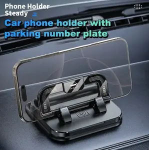 Car phone holder, portable mobile phone holder, stable and durable.In-built parking number plate function, quickly switch to a phone number plate.