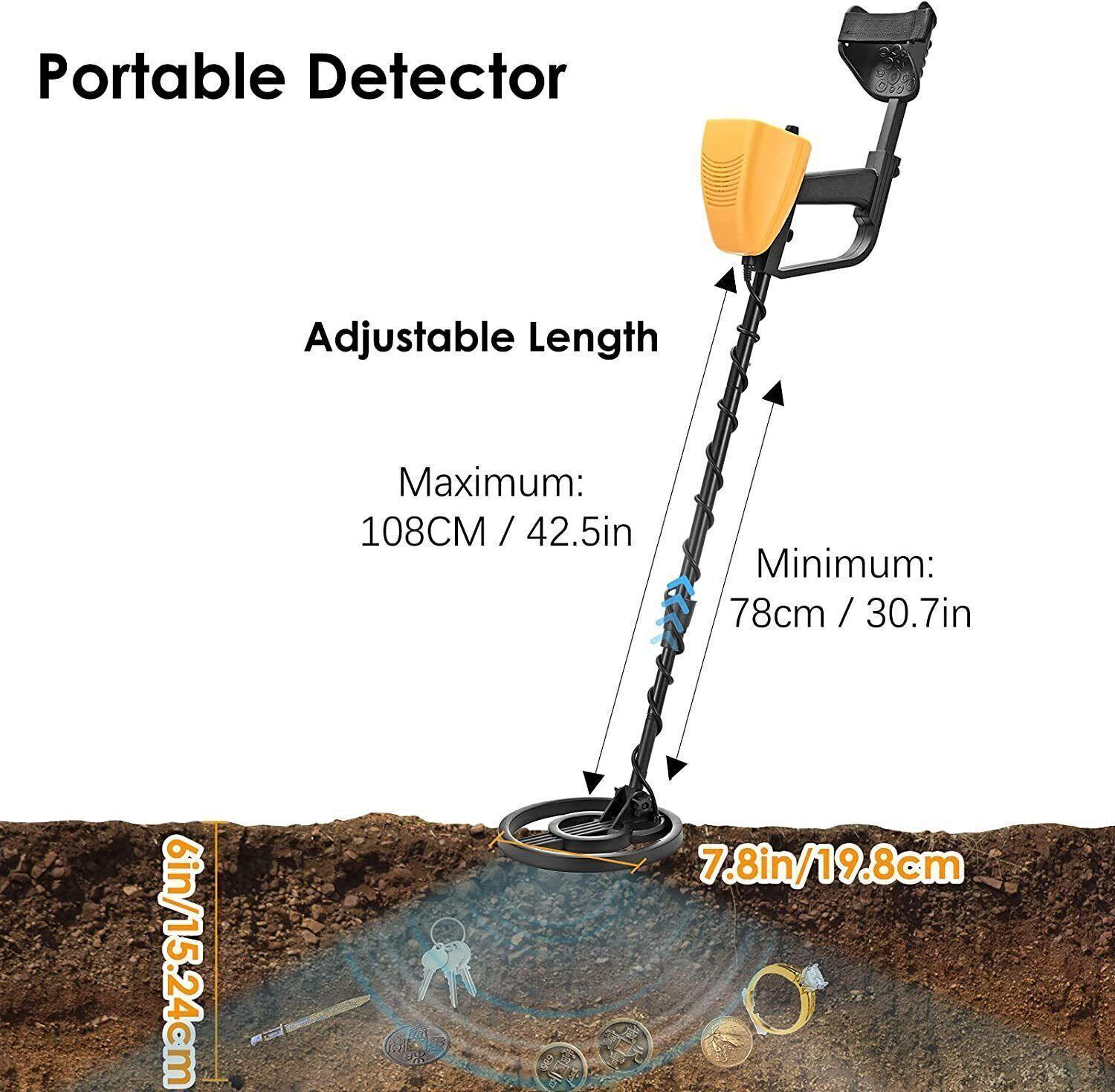 10" LCD Metal Detector with Waterproof Coil | Deep Sensitive Gold Hunter Treasure Finder | High Accuracy Prospecting Tool for Adults Beach Archaeology
