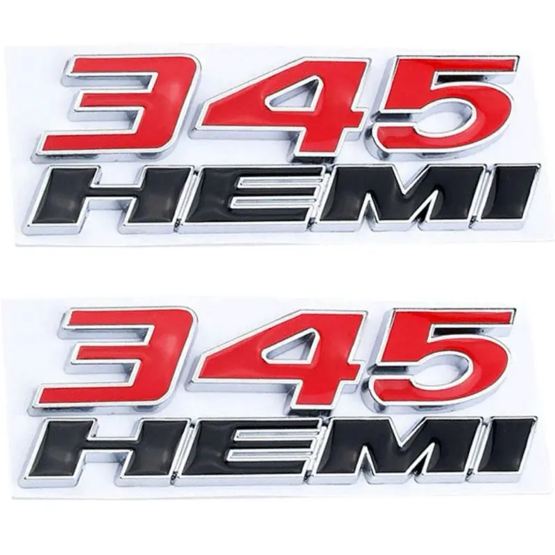 3D "345 HEMI" Performance Badge Bold and Modern 2 Pcs for High-Performance Vehicles