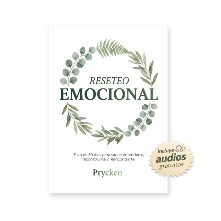 Prycken 30-Day Emotional Reset Plan Book - Psychology Complete Guide for Those Struggling With Anxiety, Boundaries, Healing, Personal Growth, Restore Inner Strength, Spanish Audio QR Access, Limited-Time Free Shipping