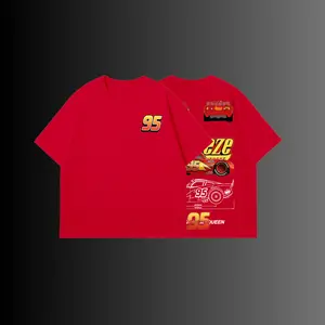Retro Two Side Cars Gildan T-Shirt , Cars Movie T-Shirt, Mcqueen and Mater Retro Vintage Unisex Oversized Anime Graphic Tee – Trendy Y2K Acid Gildan, Manga Game Movie Lover Gift For Fans Merch