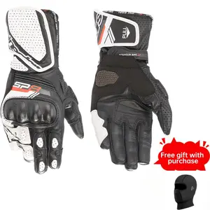 Men's Sheepskin Touchscreen Motorcycle Riding Gloves - Knuckle Cover, Breathable, Anti-Slip Protective Motorbike Racing Gear, Knuckle Cover Gloves