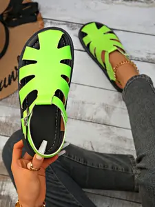 Women's Roman Sandals, Gladiator Design Sandals, Adjustable Buckle Thick Sole Gladiator Fisherman Shoes, Anti-Slip Summer Casual Footwear, Comfortable and Stylish