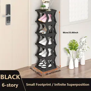 Slimline Plastic Shoe Rack - Space-saving, Multi-layer Storage for Bedroom, Hallway & More - Durable, Easy Assembly, Versatile Organization SolutionGift