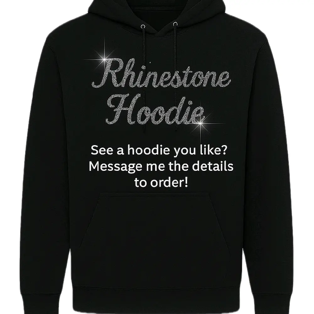 Rhinestone Hoodie – Bling & Thread Sparkle Design