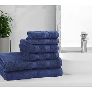 Superior Cotton 6-Piece Zero-Twist Quick-DryingTowel Set