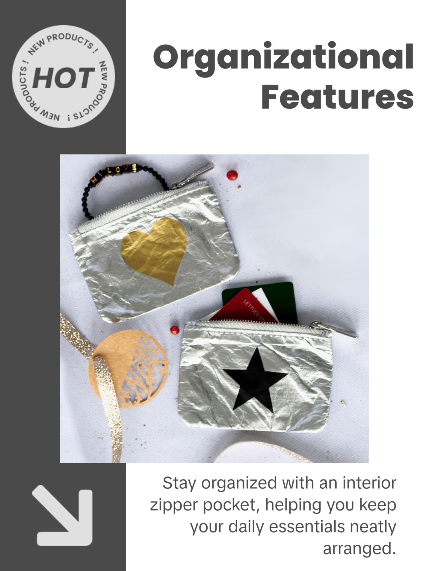 Everyday Purse Essentials Three Pack - Black, Gold, and Silver