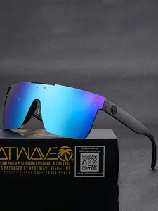 Classic Square Polarized Sunglasses, Multiple Colors Available, Outdoor Travel Eyewear, Heatwave Design, Perfect for All Seasons