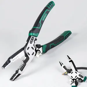 10-in-1 Wire Stripper Tool CR-V Multifunctional Plier with Stripper Crimper Side Cutter Shearing Screw Gripping for Electric Cable Work wire stripper crimper side cutter