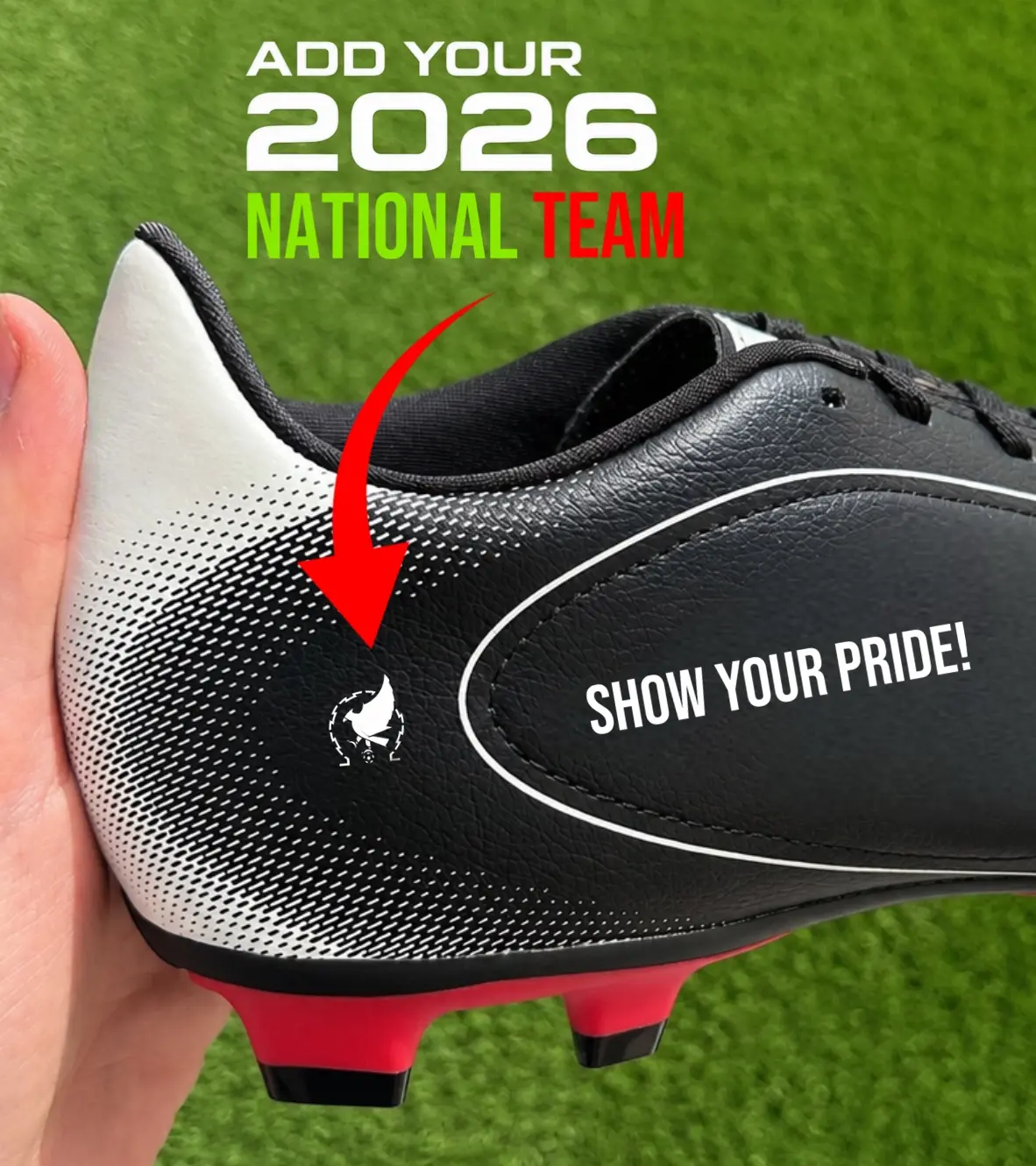 National Team Sticker on Cleats | Customize Your Cleats/Boots | (Set of 2)